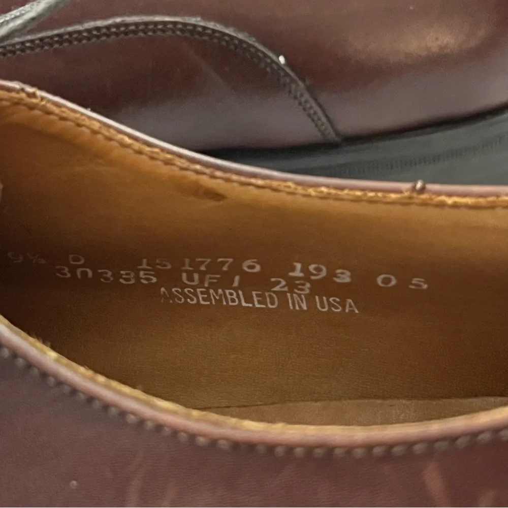 Vintage Y2K Florsheim Comfortech Cap Toe Oxford Dress Shoes Leather Brown 9.5D
